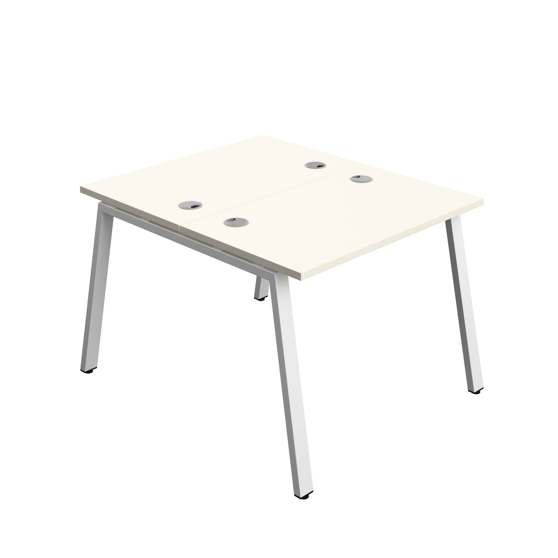 Synergy Bench with Cable Ports: 2 Person (FSC) : A-Frame Leg : 1000 | 600 | White/White