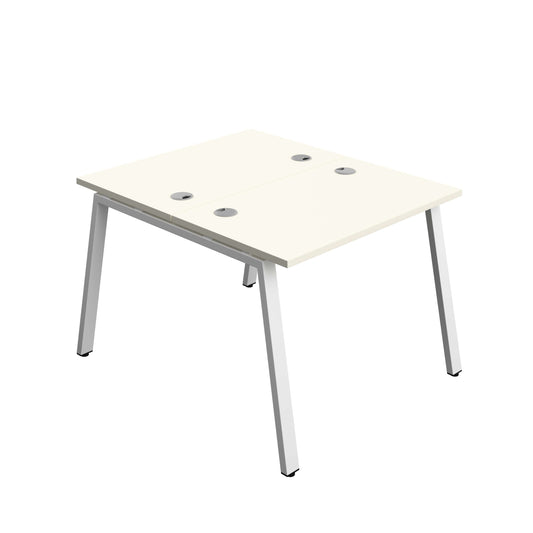 Synergy Bench with Cable Ports: 2 Person (FSC) : A-Frame Leg : 1000 | 600 | White/White