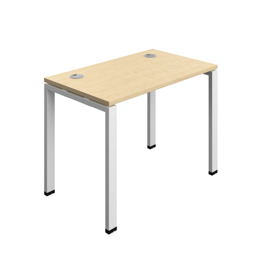 Synergy Bench with Cable Ports: 1 Person (FSC) : Goal Post Leg : 1000 | 600 | Maple/White