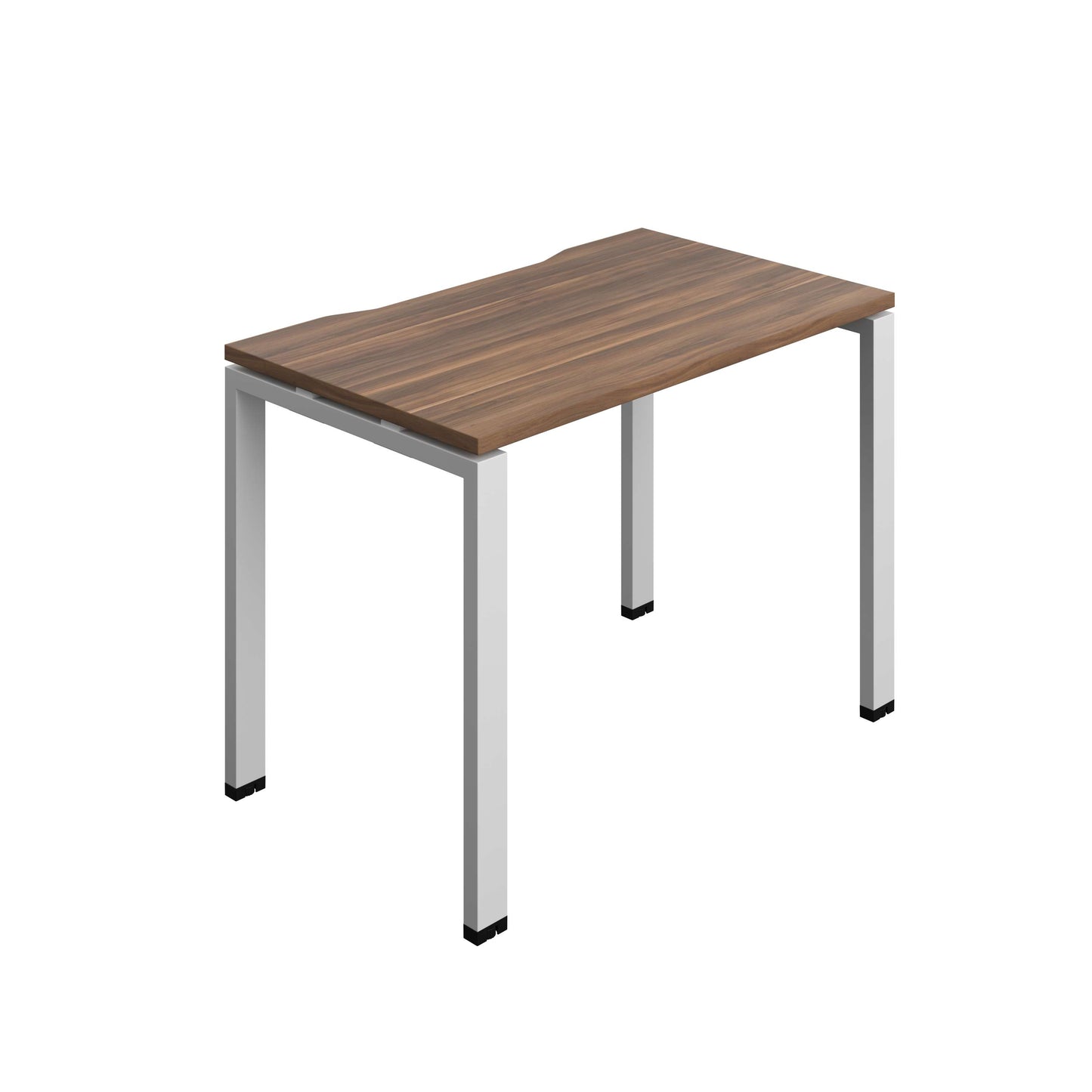 Synergy Bench with Cut Out: 1 Person (FSC) : Goal Post Leg : 1000 | 700 | Dark Walnut/Silver