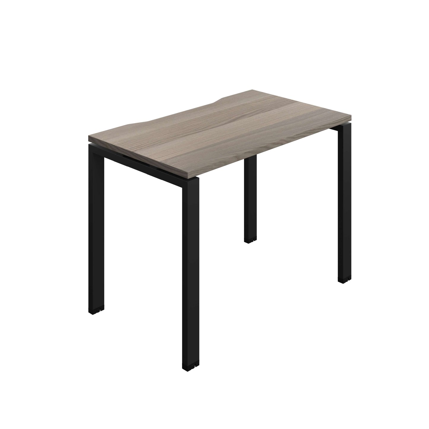 Synergy Bench with Cut Out: 1 Person (FSC) : Goal Post Leg : 1000 | 700 | Grey Oak/Black