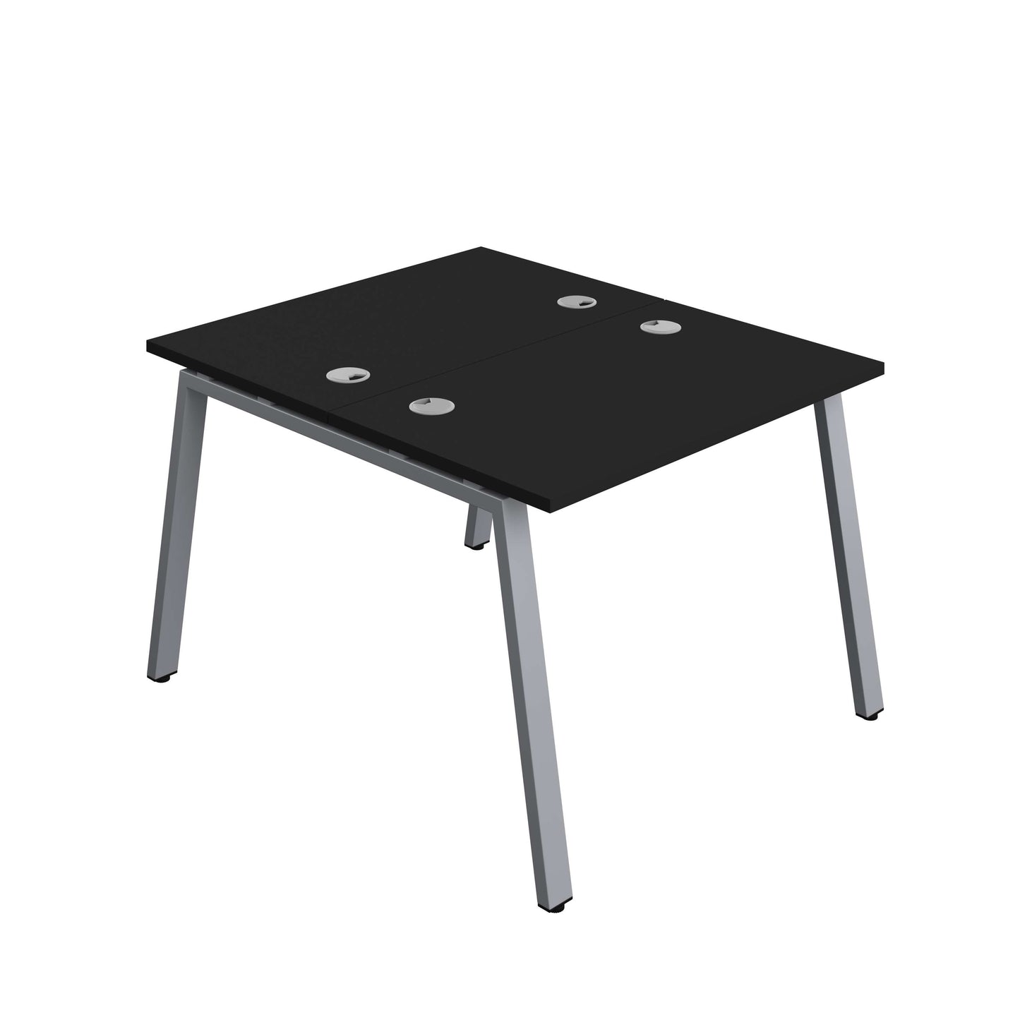 Synergy Bench with Cable Ports: 2 Person (FSC) : A-Frame Leg : 1000 | 700 | Black/Silver