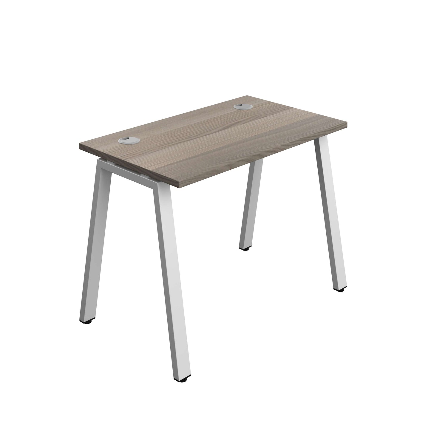 Synergy Bench with Cable Ports: 1 Person (FSC) : A-Frame Leg : 1000 | 700 | Grey Oak/Silver