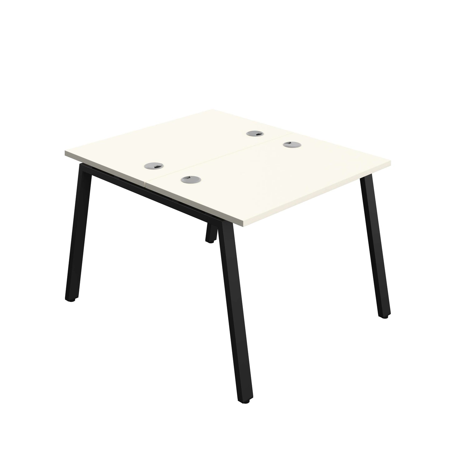 Synergy Bench with Cable Ports: 2 Person (FSC) : A-Frame Leg : 1000 | 700 | White/Black