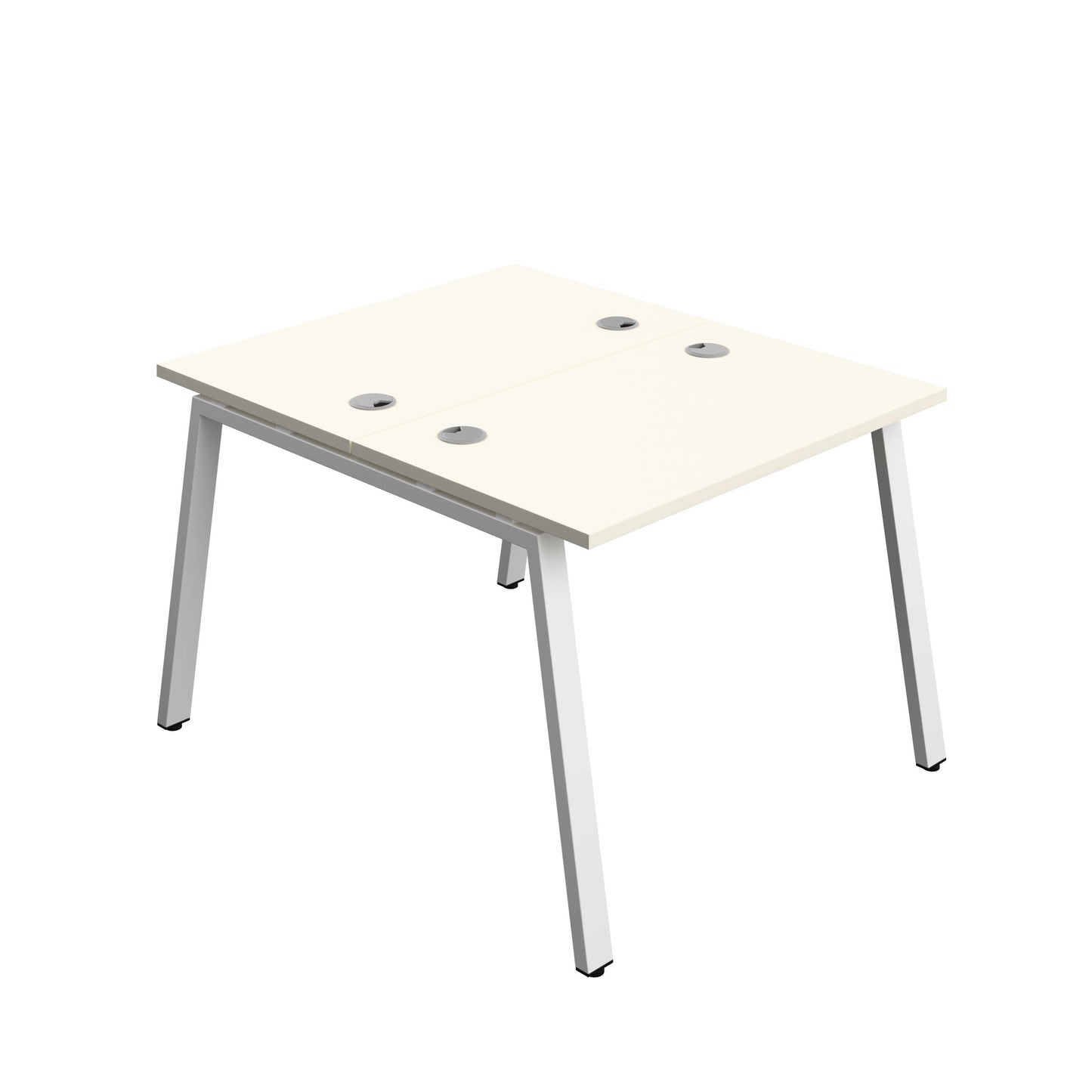 Synergy Bench with Cable Ports: 2 Person (FSC) : A-Frame Leg : 1000 | 700 | White/White