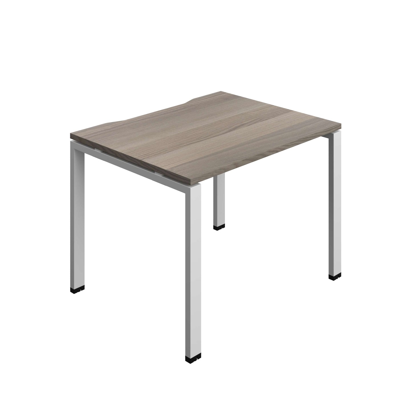 Synergy Bench with Cut Out: 1 Person (FSC) : Goal Post Leg : 1000 | 800 | Grey Oak/Silver