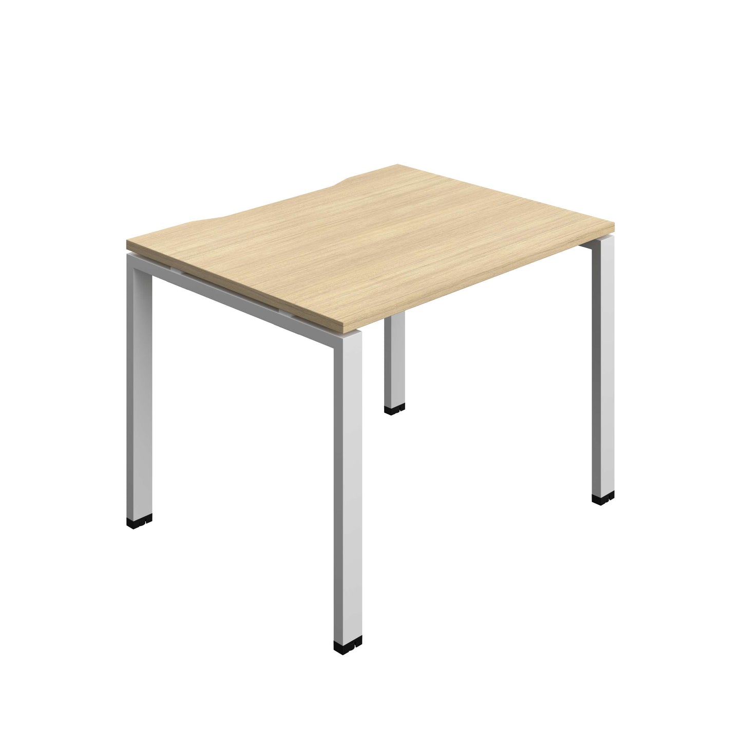 Synergy Bench with Cut Out: 1 Person (FSC) : Goal Post Leg : 1000 | 800 | Nova Oak/Silver