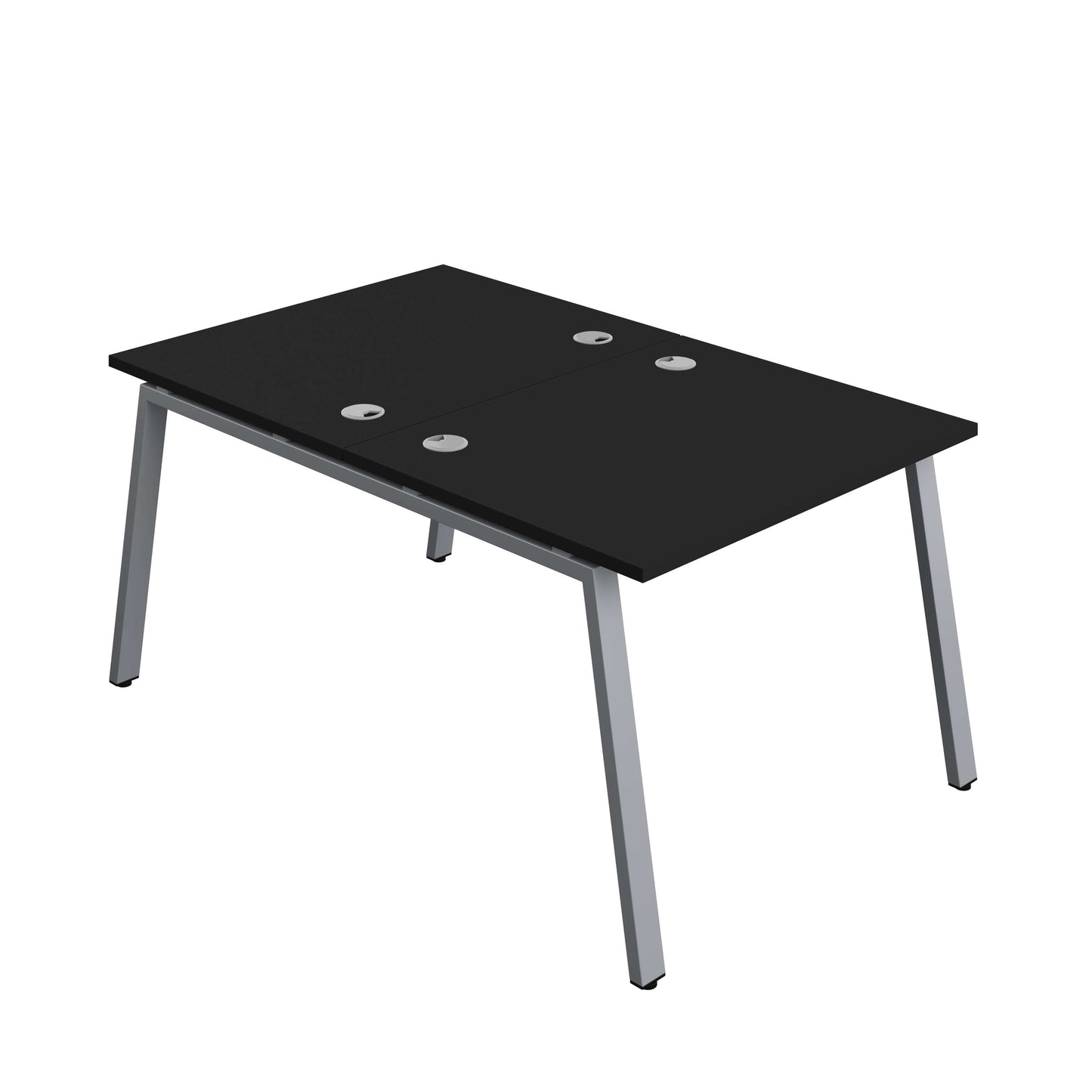 Synergy Bench with Cable Ports: 2 Person (FSC) : A-Frame Leg : 1000 | 800 | Black/Silver