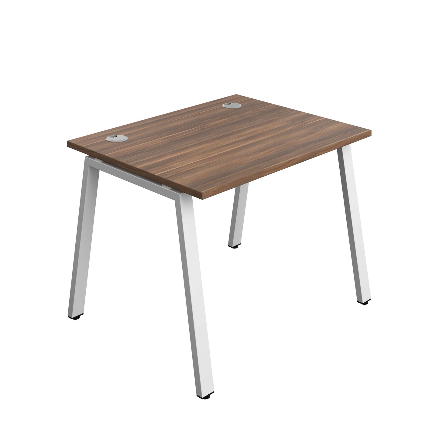Synergy Bench with Cable Ports: 1 Person (FSC) : A-Frame Leg : 1000 | 800 | Dark Walnut/White