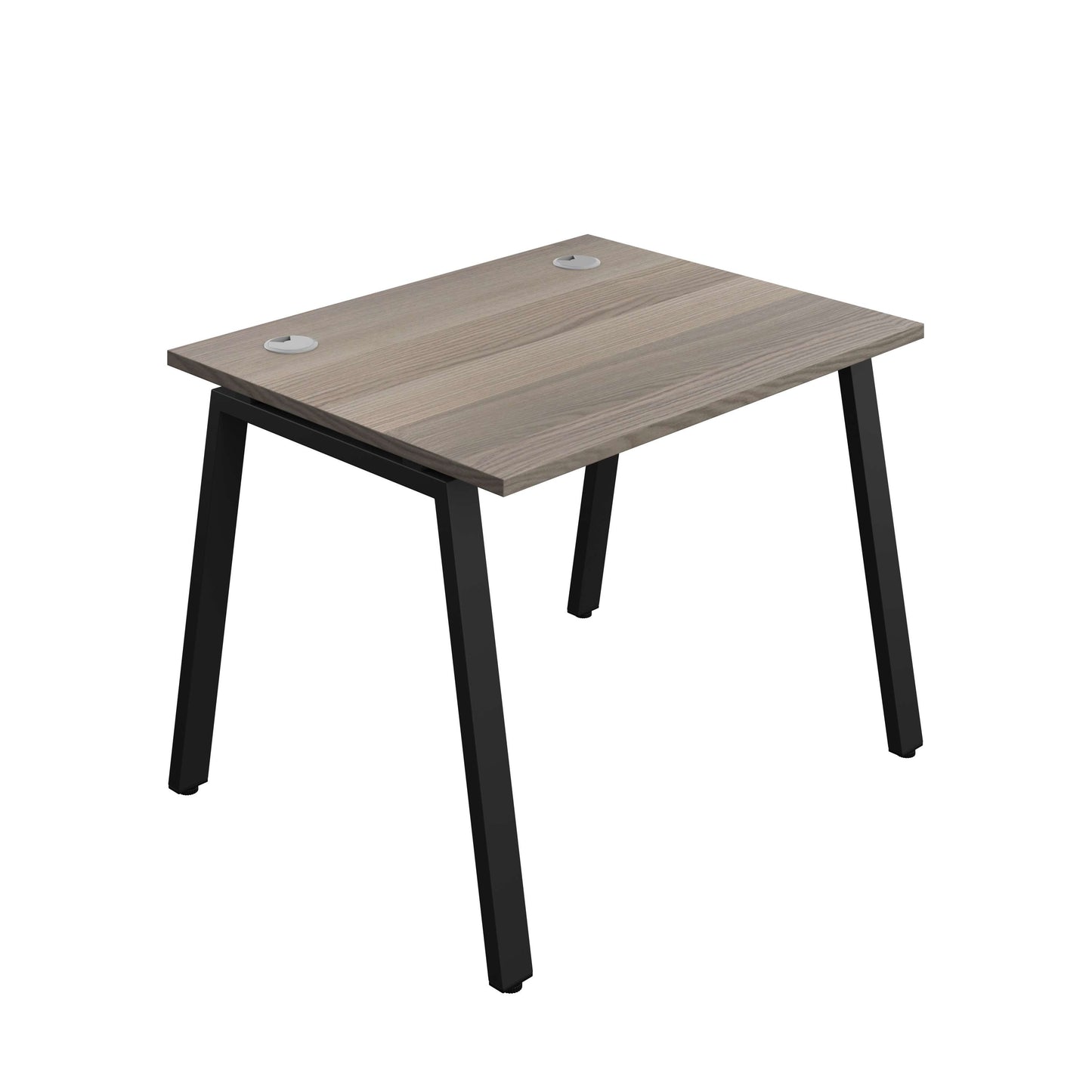 Synergy Bench with Cable Ports: 1 Person (FSC) : A-Frame Leg : 1000 | 800 | Grey Oak/Black