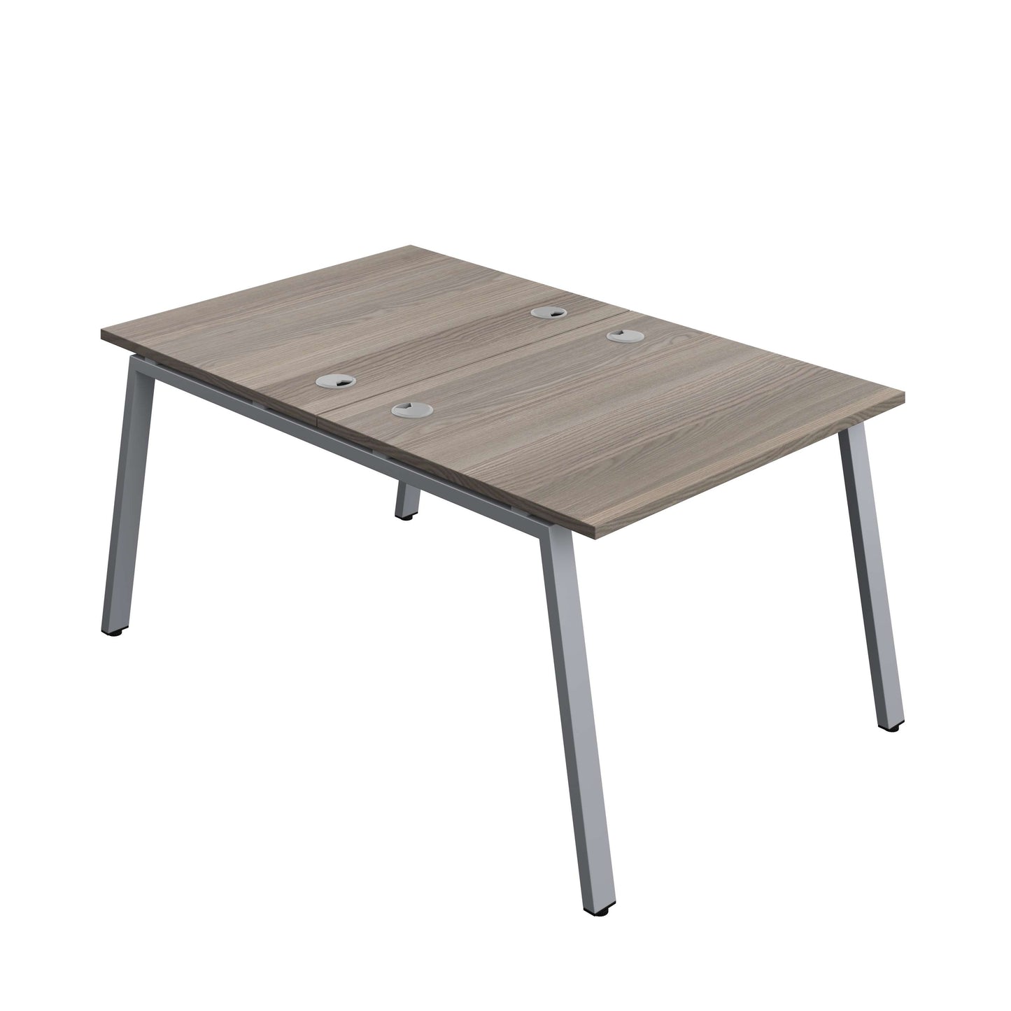 Synergy Bench with Cable Ports: 2 Person (FSC) : A-Frame Leg : 1000 | 800 | Grey Oak/Silver