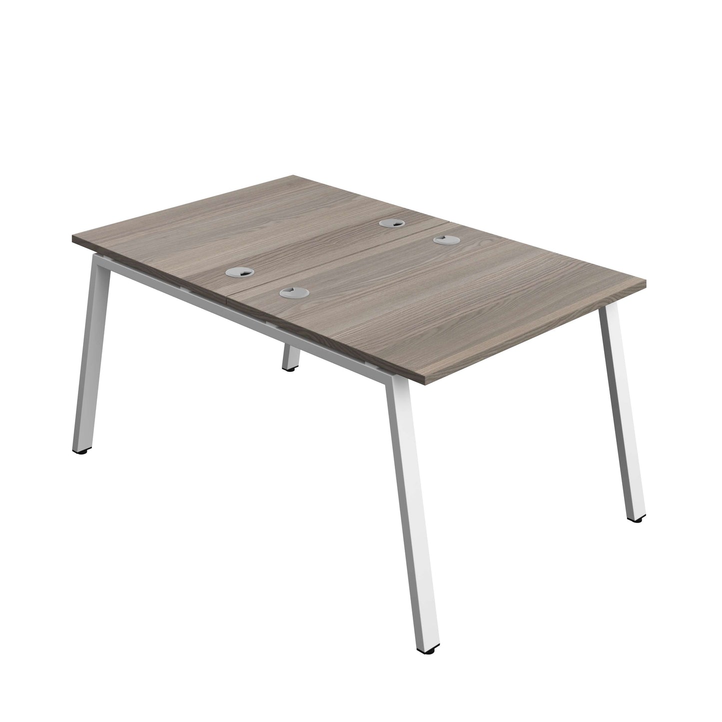 Synergy Bench with Cable Ports: 2 Person (FSC) : A-Frame Leg : 1000 | 800 | Grey Oak/White
