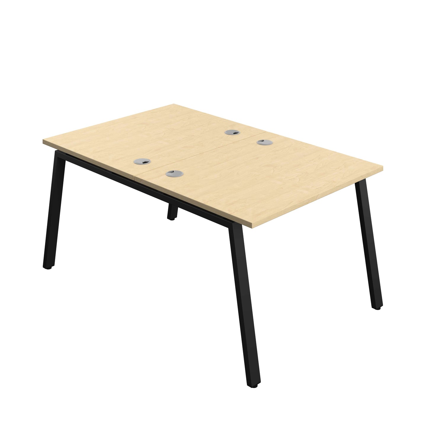 Synergy Bench with Cable Ports: 2 Person (FSC) : A-Frame Leg : 1000 | 800 | Maple/Black