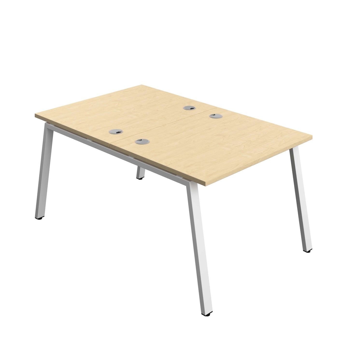 Synergy Bench with Cable Ports: 2 Person (FSC) : A-Frame Leg : 1000 | 800 | Maple/White