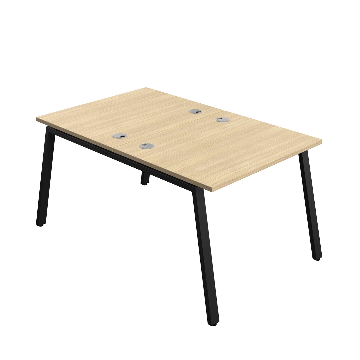 Synergy Bench with Cable Ports: 2 Person (FSC) : A-Frame Leg : 1000 | 800 | Nova Oak/Black