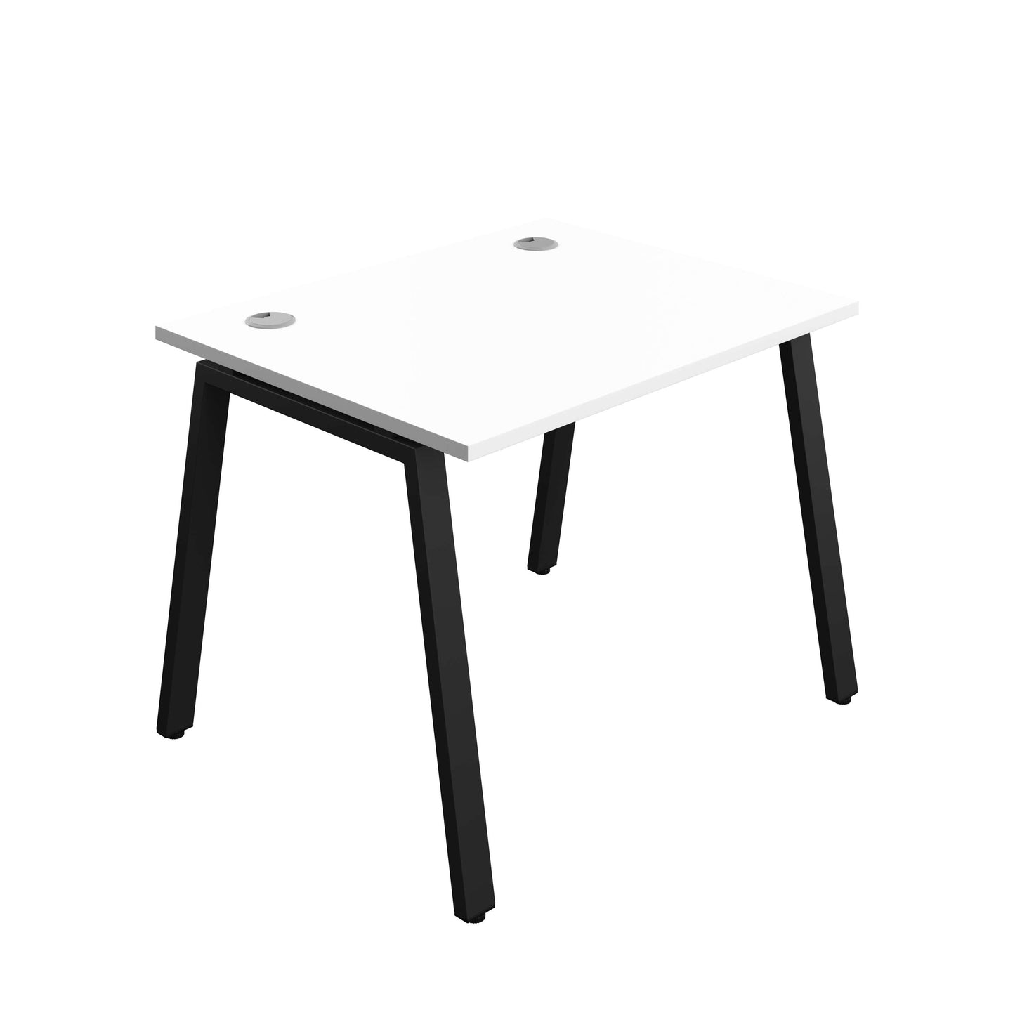 Synergy Bench with Cable Ports: 1 Person (FSC) : A-Frame Leg : 1000 | 800 | White/Black