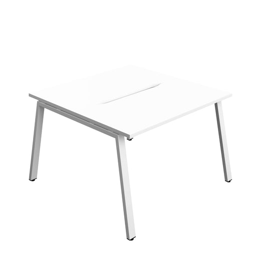 Synergy Bench with Cut Out: 2 Person (FSC) : A-Frame Leg : 1200 | 600 | White/White