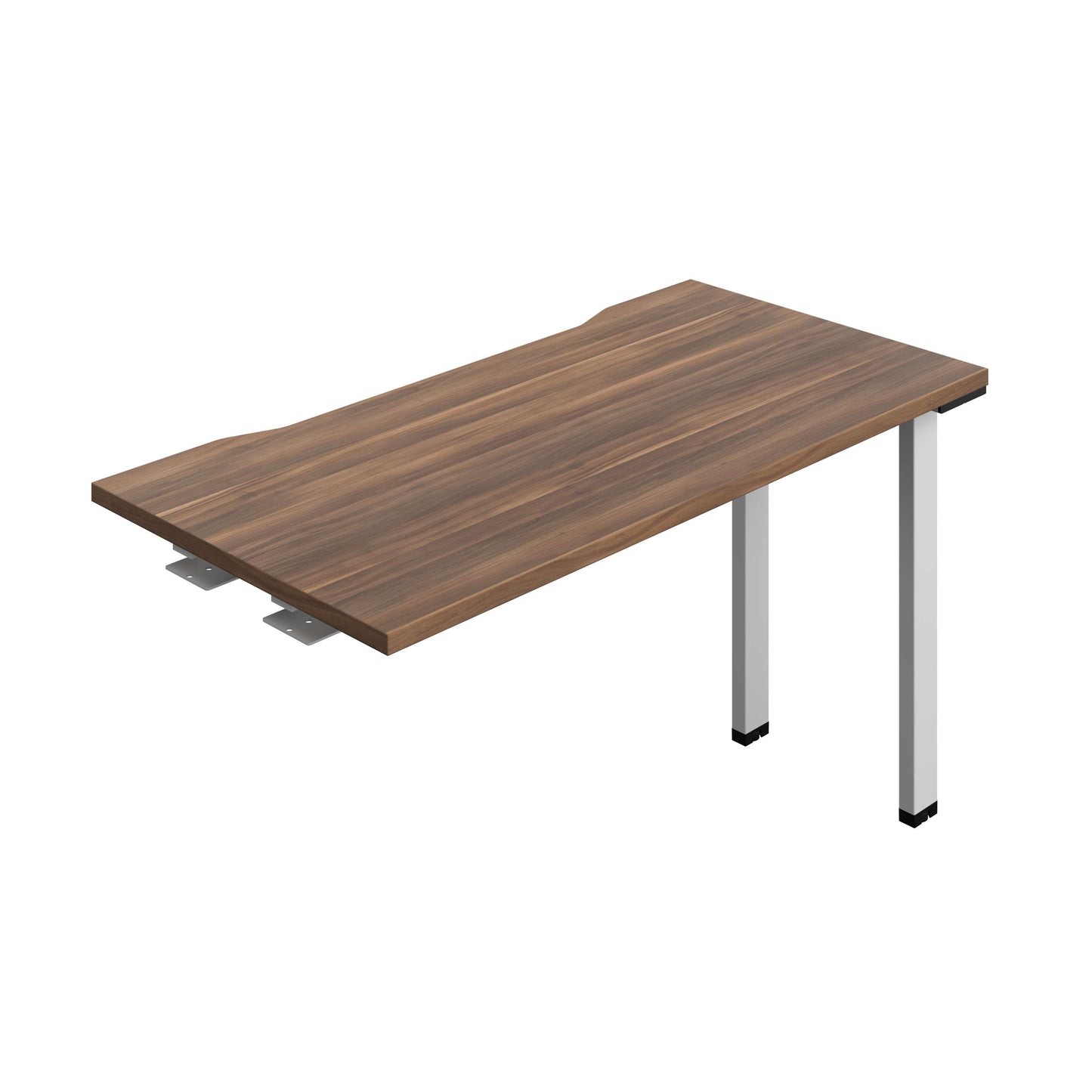 Synergy Bench Extension with Cut Out: 1 Person (FSC) : 1200 | 600 | Dark Walnut/Silver