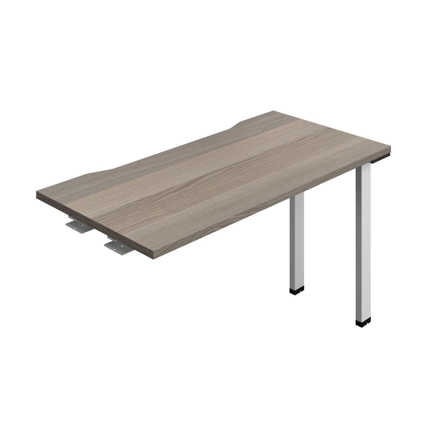 Synergy Bench Extension with Cut Out: 1 Person (FSC) : 1200 | 600 | Grey Oak/Silver