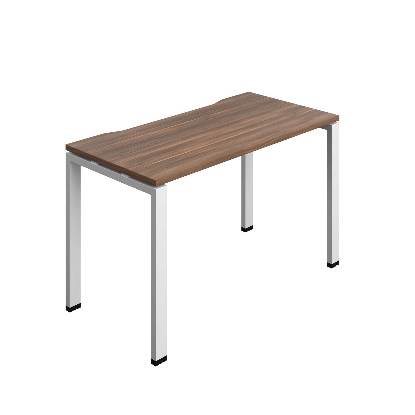 Synergy Bench with Cut Out: 1 Person (FSC) : Goal Post Leg : 1200 | 600 | Dark Walnut/White