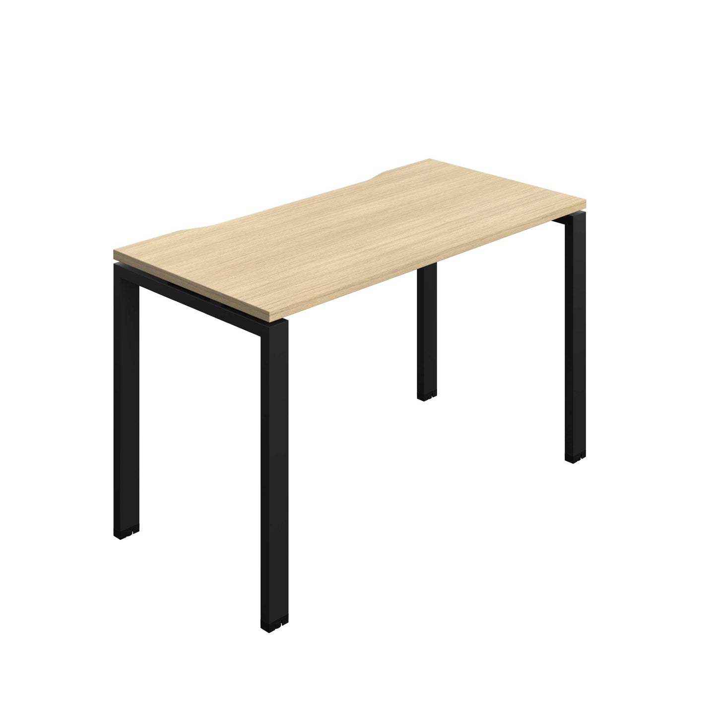 Synergy Bench with Cut Out: 1 Person (FSC) : Goal Post Leg : 1200 | 600 | Nova Oak/Black