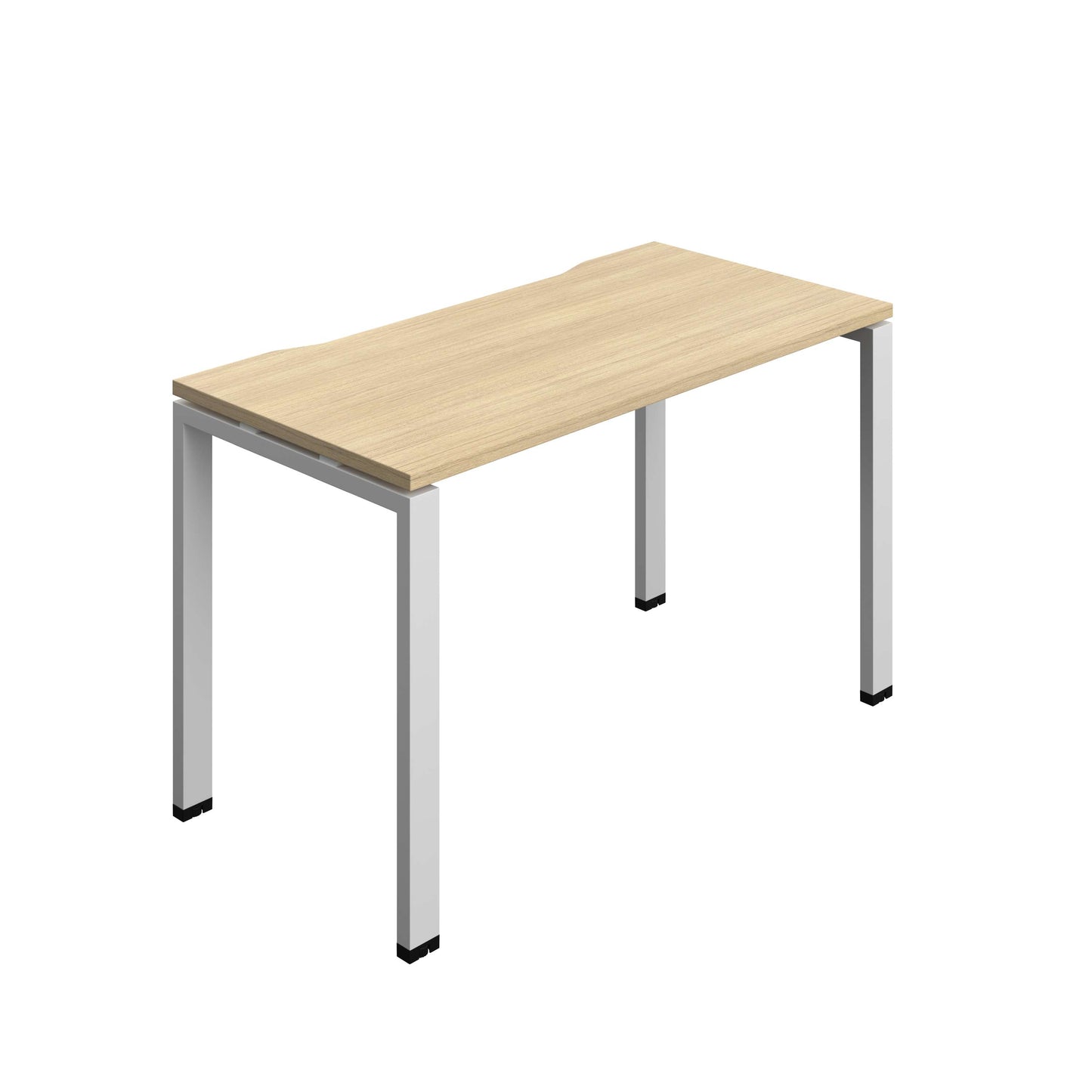 Synergy Bench with Cut Out: 1 Person (FSC) : Goal Post Leg : 1200 | 600 | Nova Oak/Silver