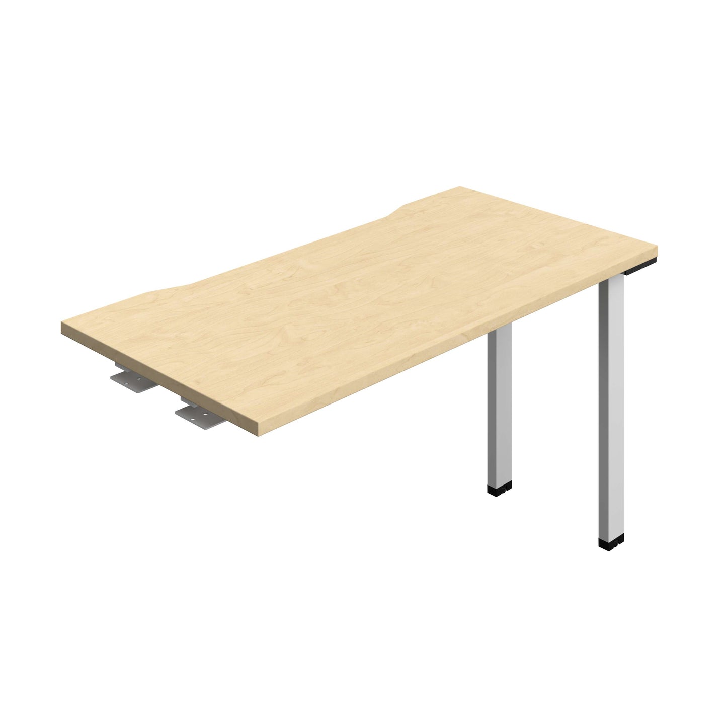 Synergy Bench Extension with Cut Out: 1 Person (FSC) : 1200 | 600 | Maple/Silver