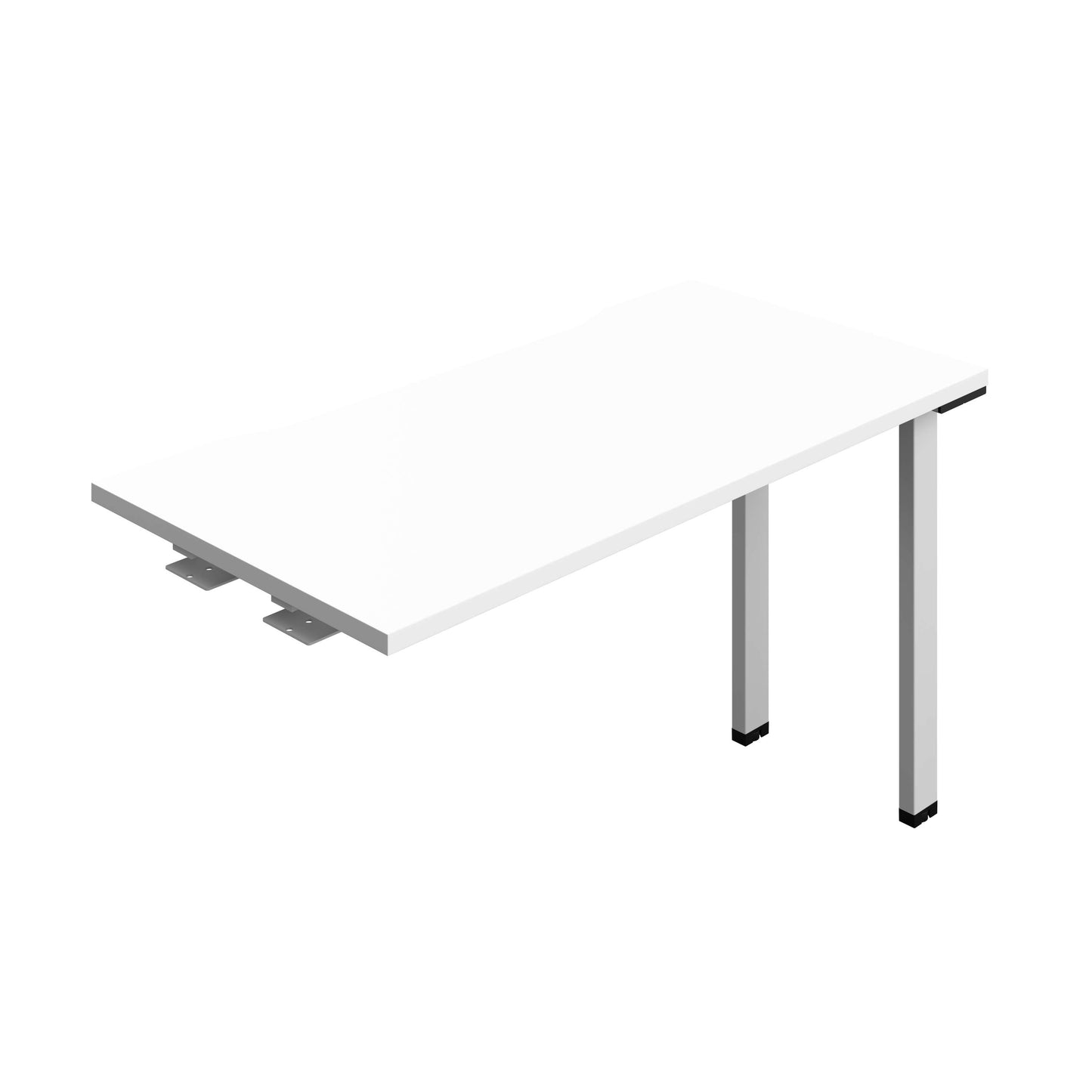 Synergy Bench Extension with Cut Out: 1 Person (FSC) : 1200 | 600 | White/Silver