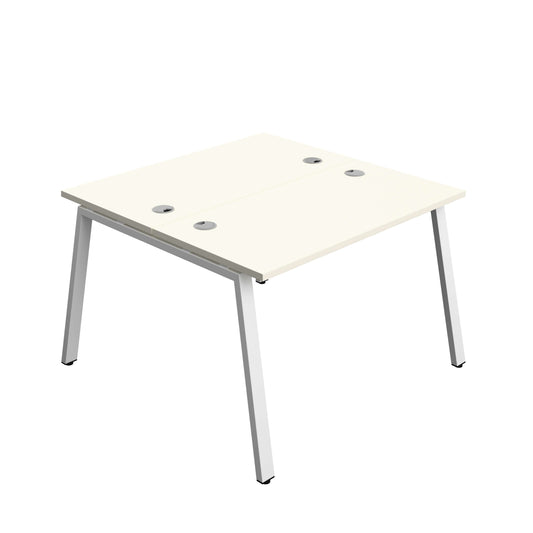 Synergy Bench with Cable Ports: 2 Person (FSC) : A-Frame Leg : 1200 | 600 | White/White