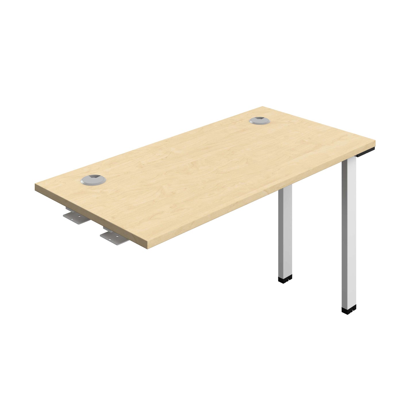 Synergy Bench Extension with Cable Ports: 1 Person (FSC) : 1200 | 600 | Maple/White
