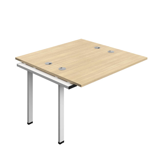 Synergy Bench Extension with Cable Ports: 2 Person (FSC) : 1200 | 600 | Nova Oak/White