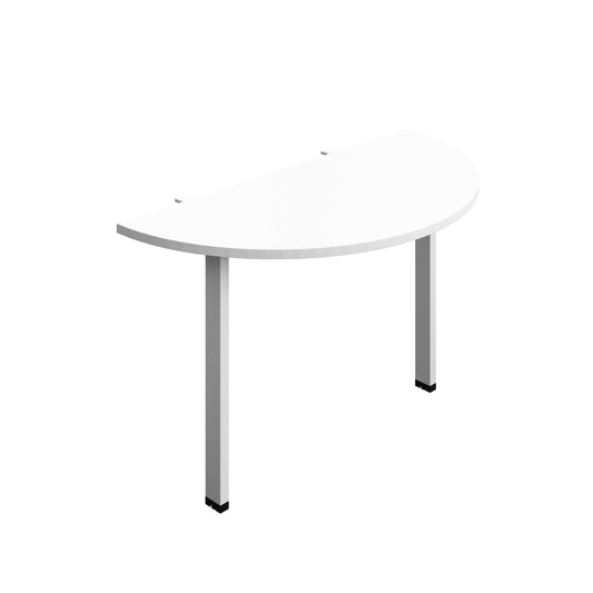 Synergy Screen Depth D-End Single Person Bench : Goal Post Leg : 1200 | 600 | White/White