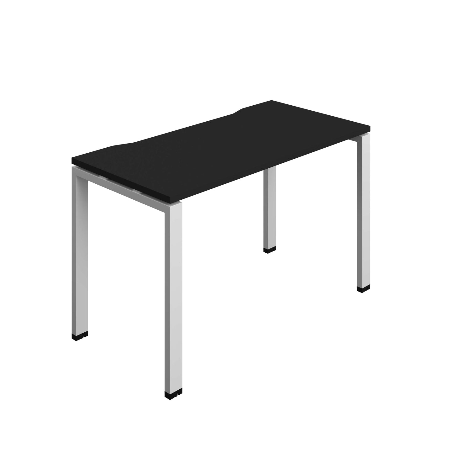 Synergy Bench with Cut Out: 1 Person (FSC) : Goal Post Leg : 1200 | 700 | Black/Silver