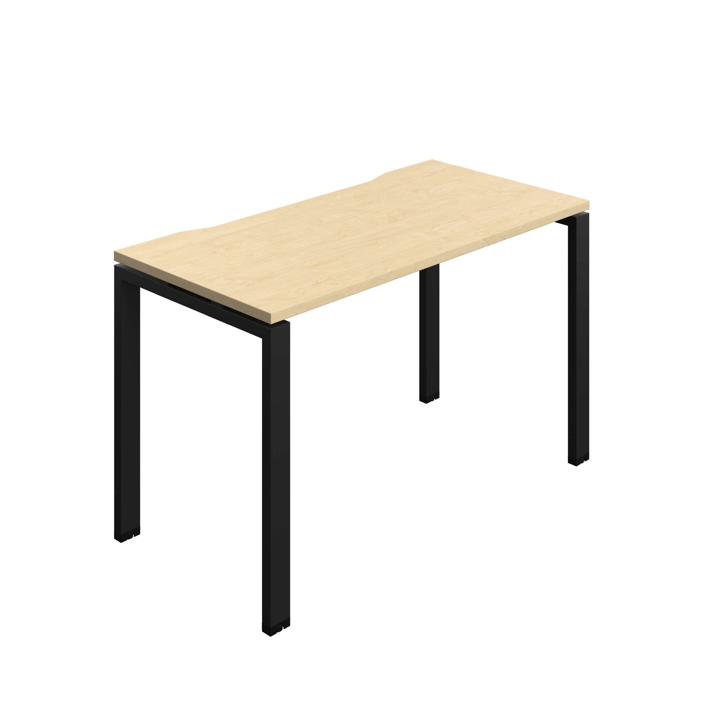 Synergy Bench with Cut Out: 1 Person (FSC) : Goal Post Leg : 1200 | 700 | Maple/Black