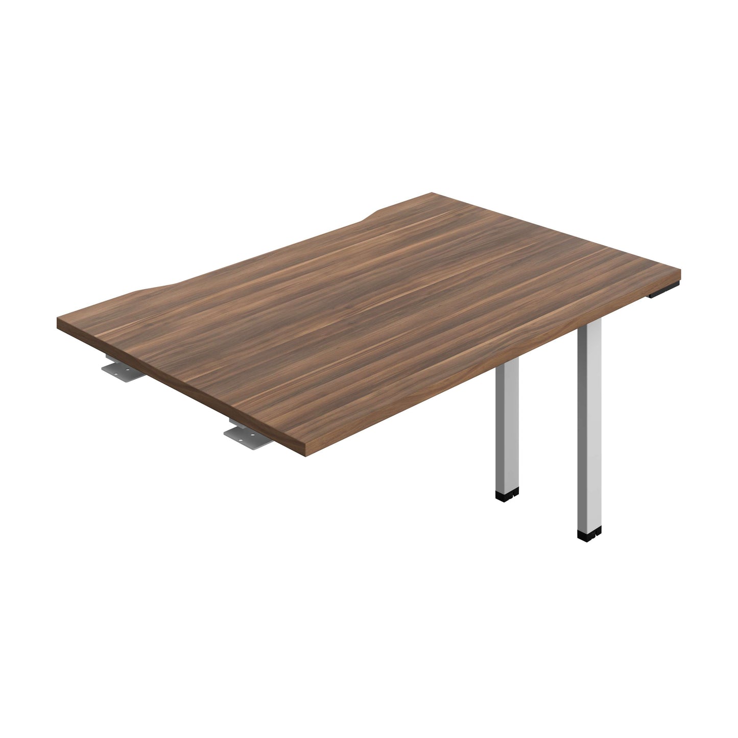 Synergy Bench Extension with Cut Out: 1 Person (FSC) : 1200 | 800 | Dark Walnut/Silver