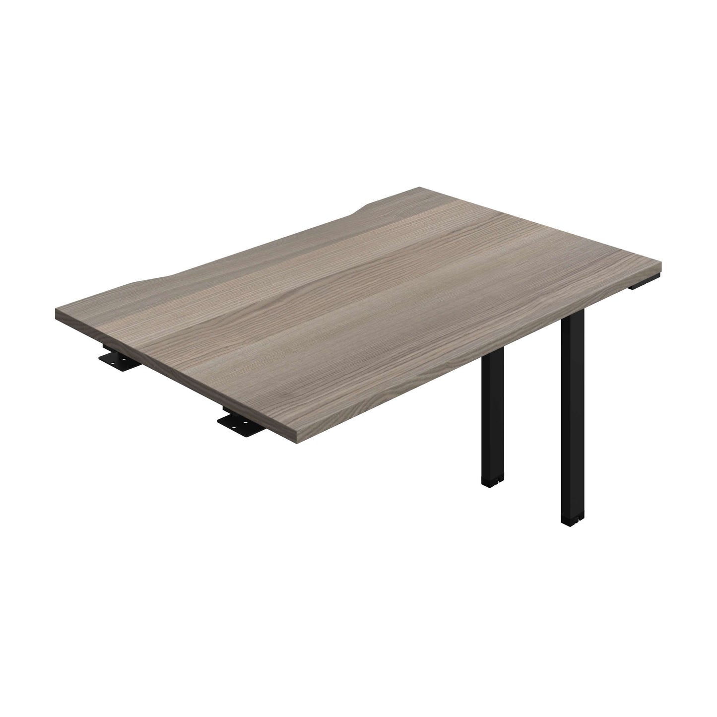 Synergy Bench Extension with Cut Out: 1 Person (FSC) : 1200 | 800 | Grey Oak/Black