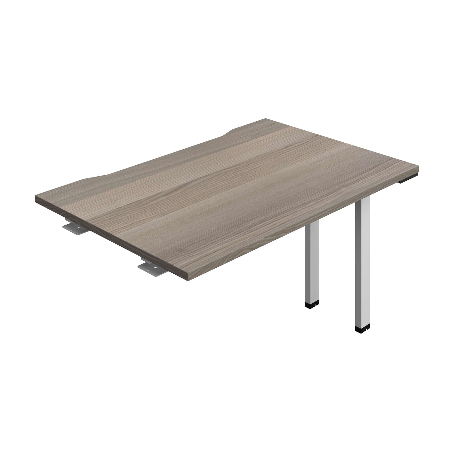 Synergy Bench Extension with Cut Out: 1 Person (FSC) : 1200 | 800 | Grey Oak/Silver