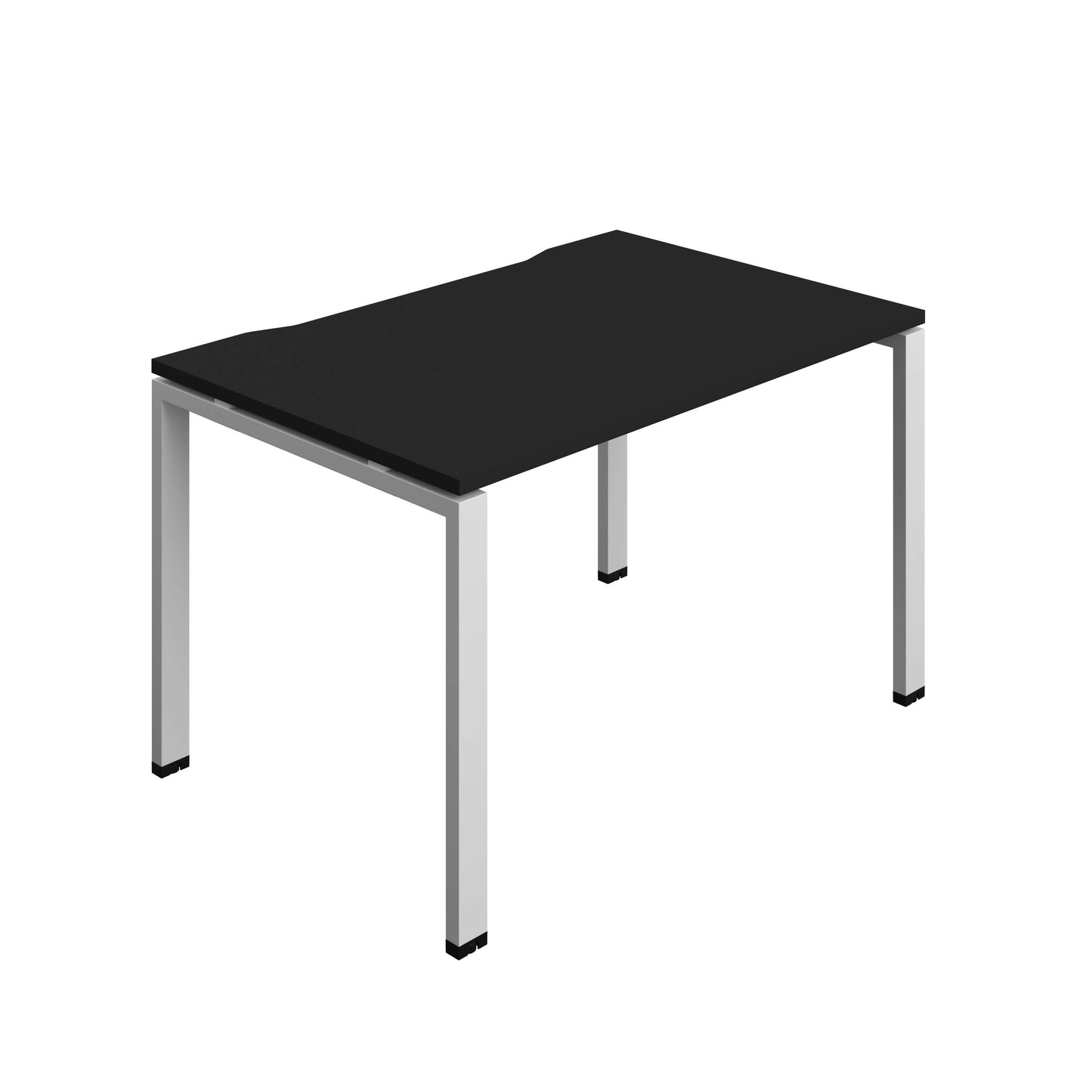 Synergy Bench with Cut Out: 1 Person (FSC) : Goal Post Leg : 1200 | 800 | Black/Silver