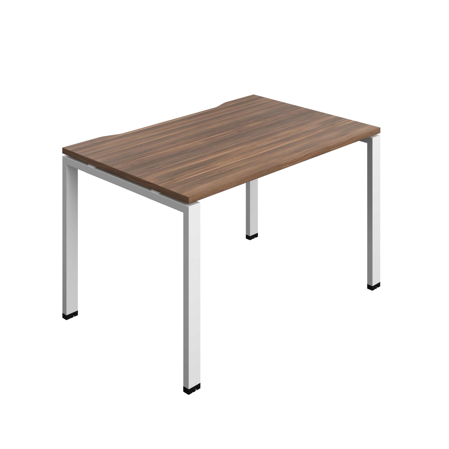 Synergy Bench with Cut Out: 1 Person (FSC) : Goal Post Leg : 1200 | 800 | Dark Walnut/White