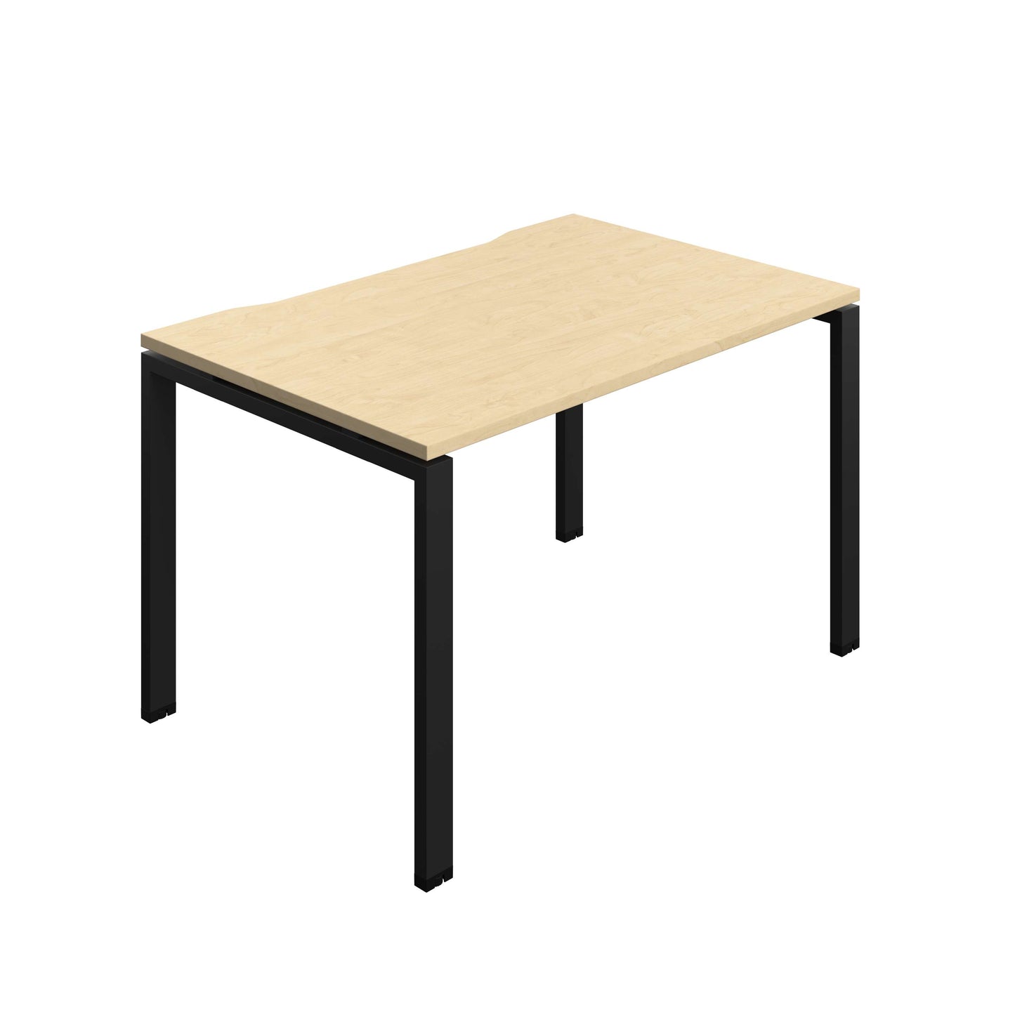Synergy Bench with Cut Out: 1 Person (FSC) : Goal Post Leg : 1200 | 800 | Maple/Black