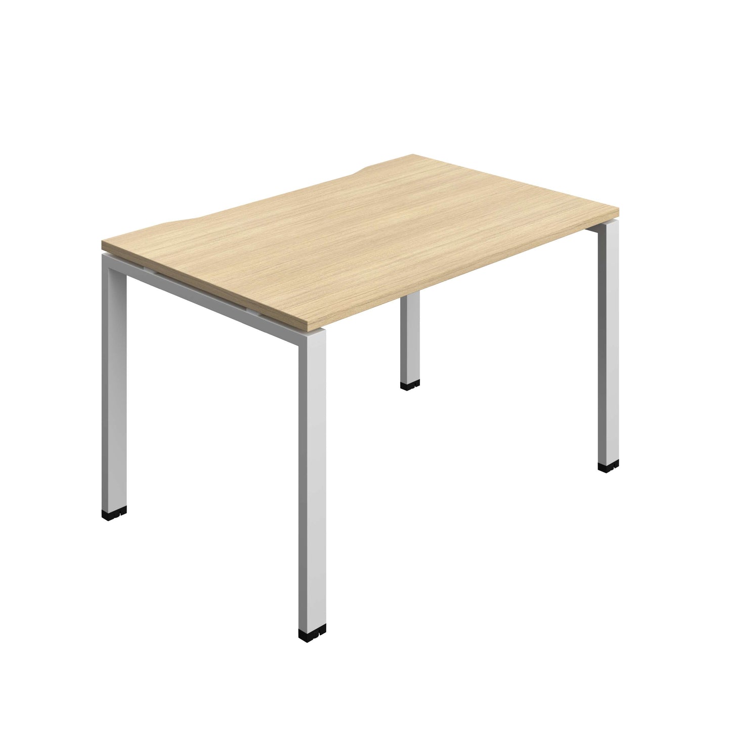 Synergy Bench with Cut Out: 1 Person (FSC) : Goal Post Leg : 1200 | 800 | Nova Oak/Silver