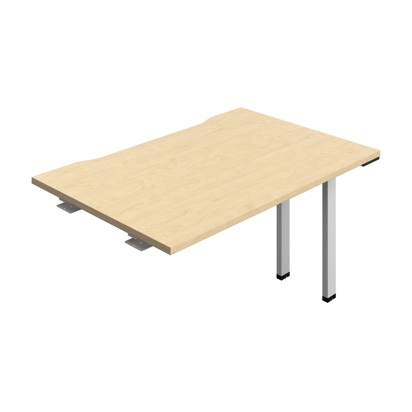 Synergy Bench Extension with Cut Out: 1 Person (FSC) : 1200 | 800 | Maple/Silver