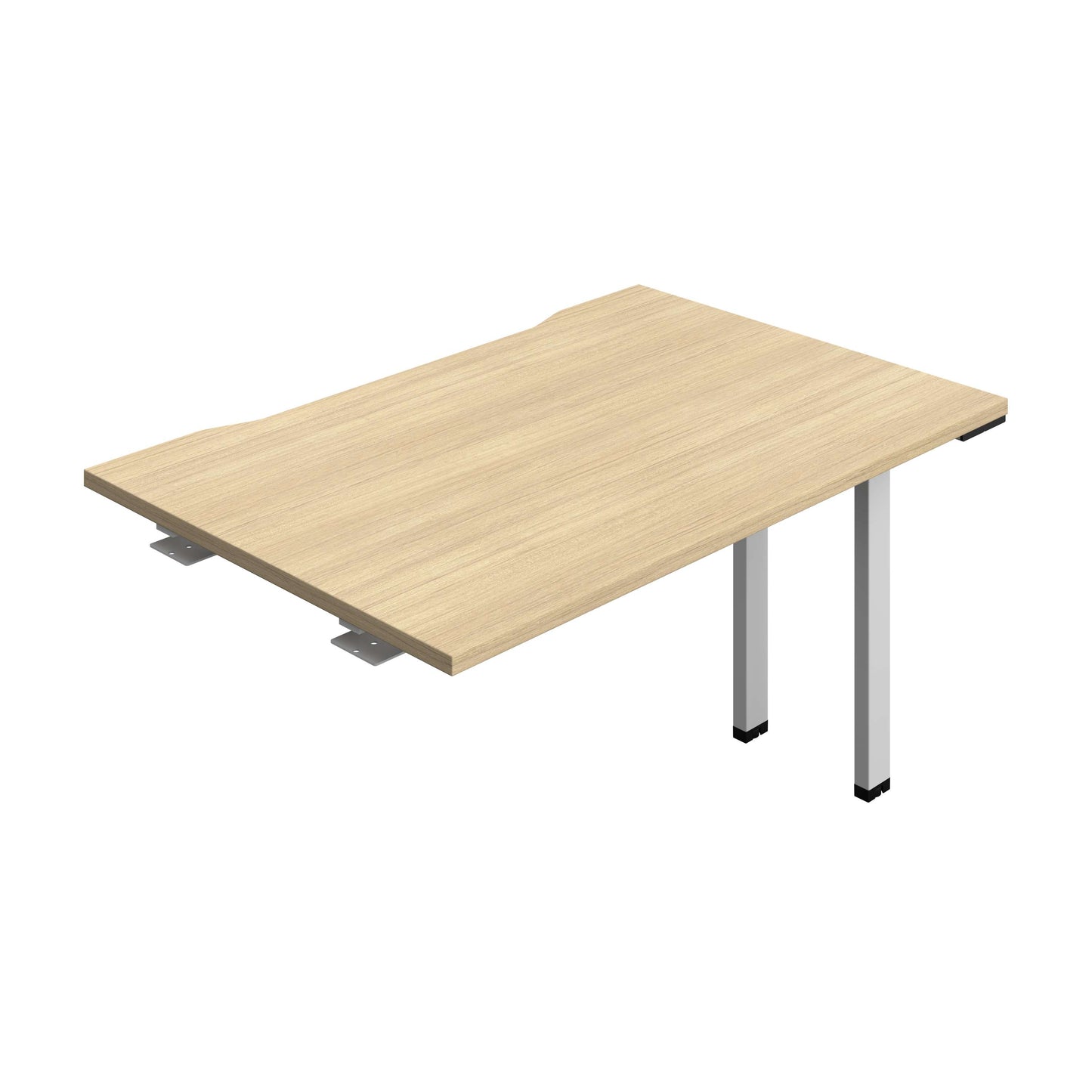 Synergy Bench Extension with Cut Out: 1 Person (FSC) : 1200 | 800 | Nova Oak/Silver
