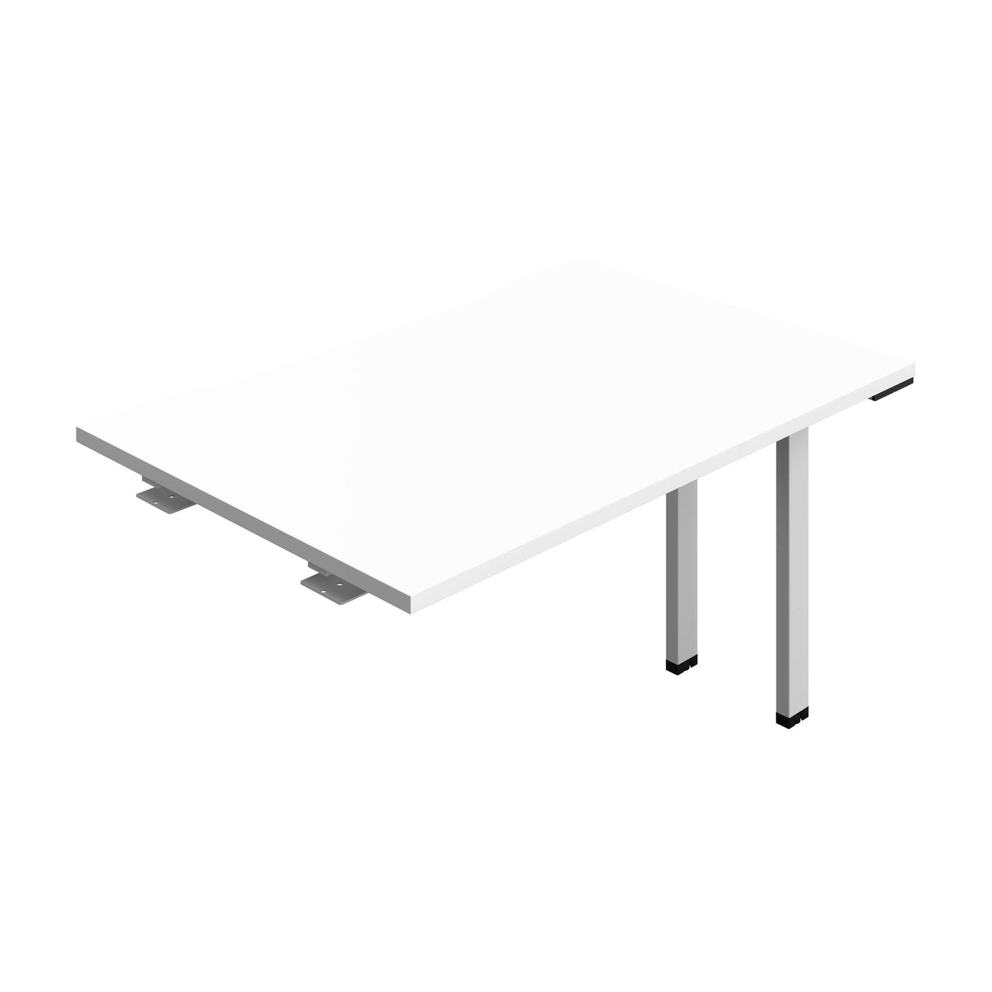 Synergy Bench Extension with Cut Out: 1 Person (FSC) : 1200 | 800 | White/Silver