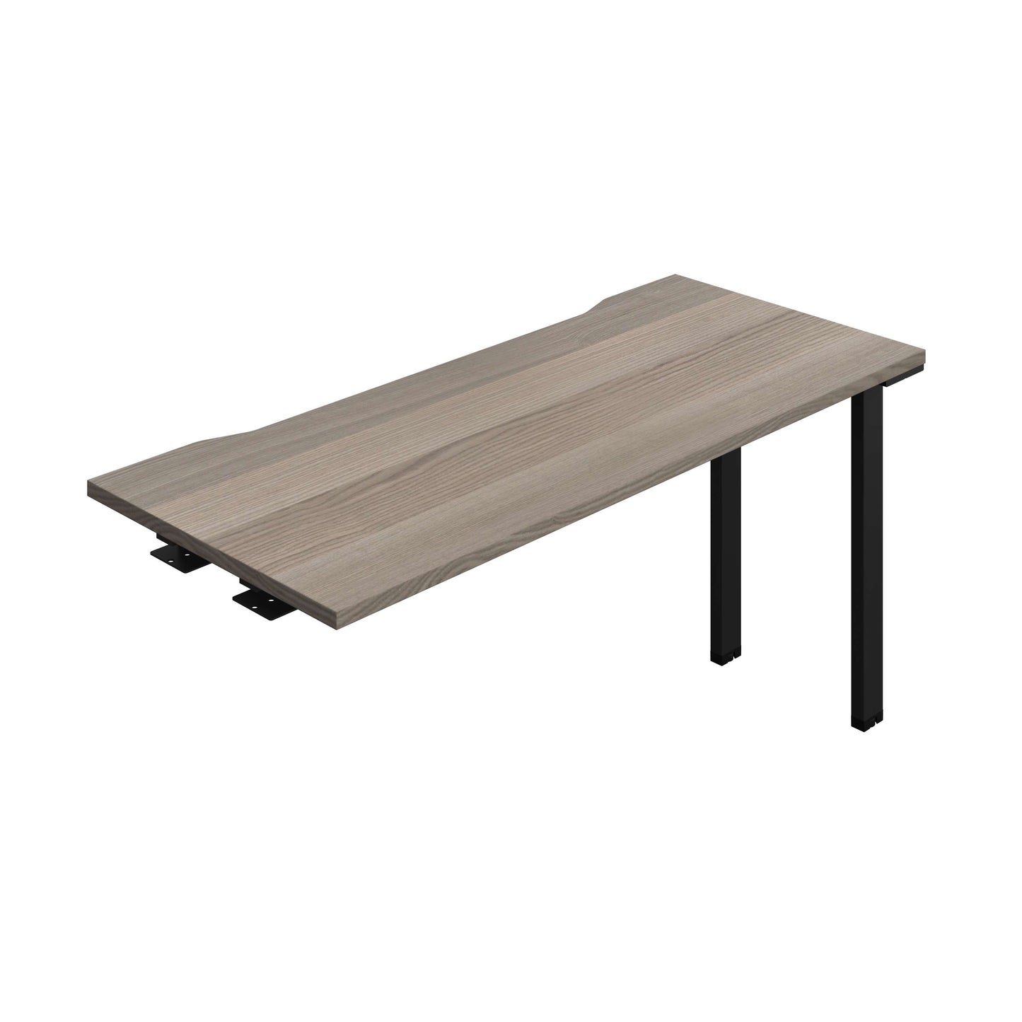 Synergy Bench Extension with Cut Out: 1 Person (FSC) : 1400 | 600 | Grey Oak/Black