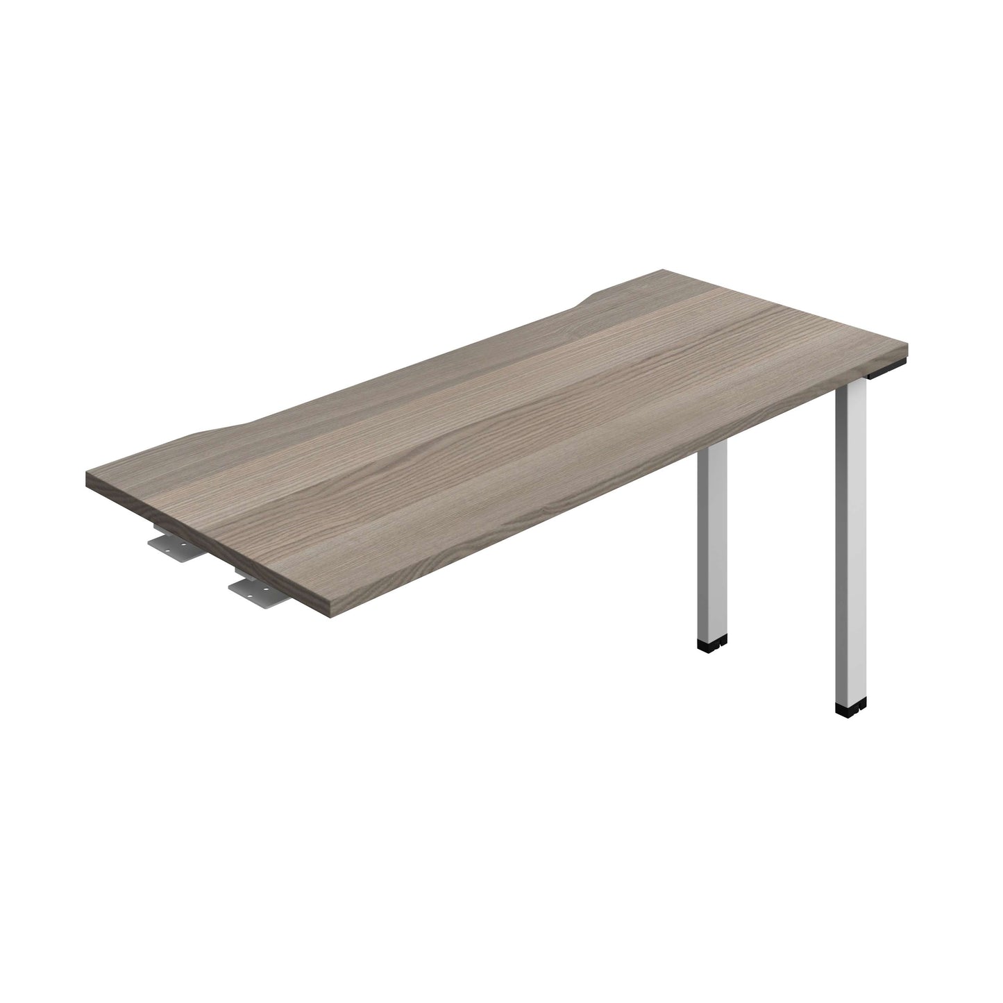 Synergy Bench Extension with Cut Out: 1 Person (FSC) : 1400 | 600 | Grey Oak/Silver