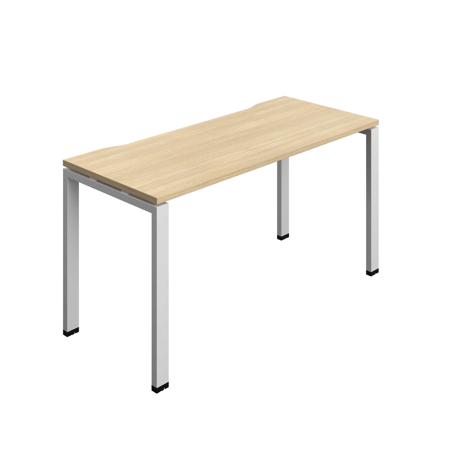 Synergy Bench with Cut Out: 1 Person (FSC) : Goal Post Leg : 1400 | 600 | Nova Oak/Silver