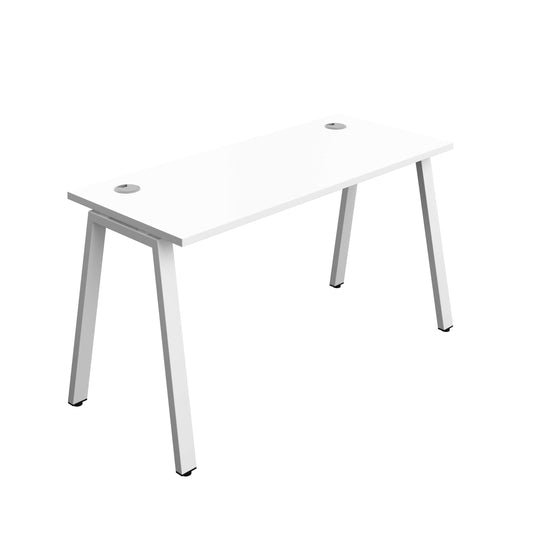 Synergy Bench with Cable Ports: 1 Person (FSC) : A-Frame Leg : 1400 | 600 | White/White