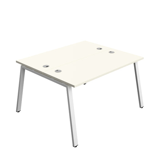 Synergy Bench with Cable Ports: 2 Person (FSC) : A-Frame Leg : 1400 | 600 | White/White