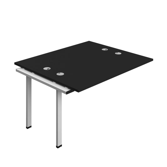 Synergy Bench Extension with Cable Ports: 2 Person (FSC) : 1400 | 600 | Black/Silver